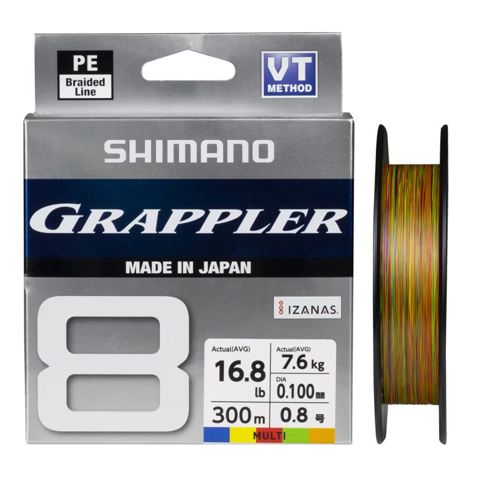 Shimano Grappler 8 Braided Fishing Line Multi Colour