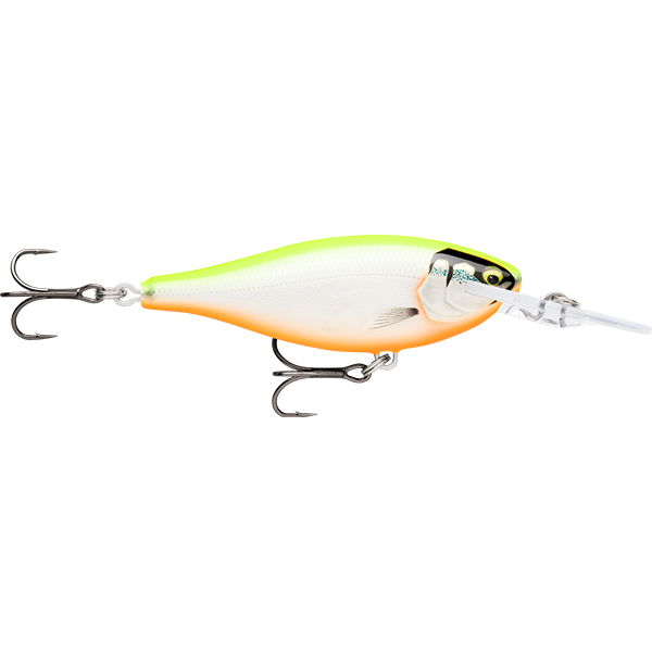 Rapala Shad Rap Elite 95mm 18g Hard Body Lure [cl:gilded Chartreuse Orange]