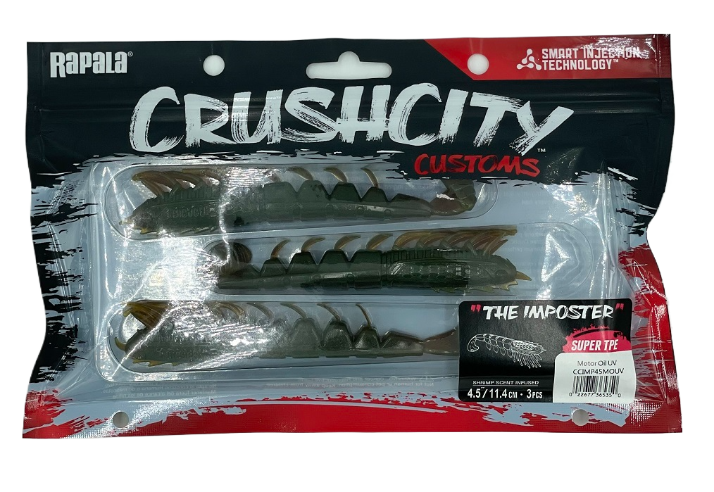 Rapala Crush City 4.5&quot; The Imposter Soft Plastic Lure [cl:motor Oil Uv]