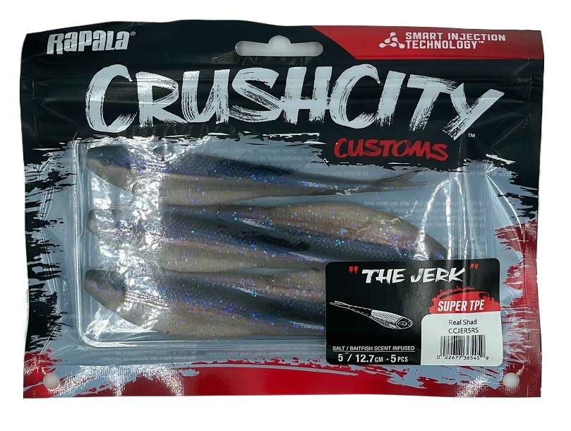 Rapala Crush City 5&quot; The Jerk Soft Plastic Lure [cl:real Shad]