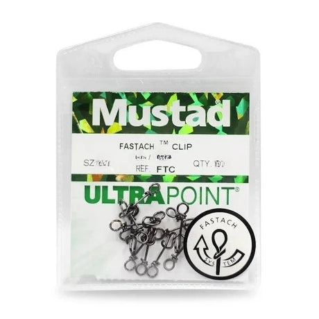 Mustad Fastach Clip [sz:1 - 25lb - 12pk]