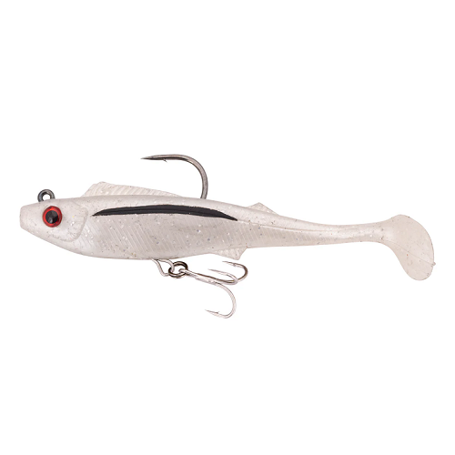 Berkley 5.5&quot; Shimma Pro Rig Soft Plastic Swimbait Lure [cl:white Silver]