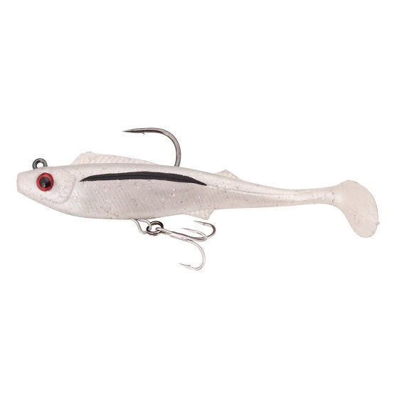 Berkley 6.5&quot; Shimma Pro Rig Soft Plastic Lure [cl:pearl White Silver]