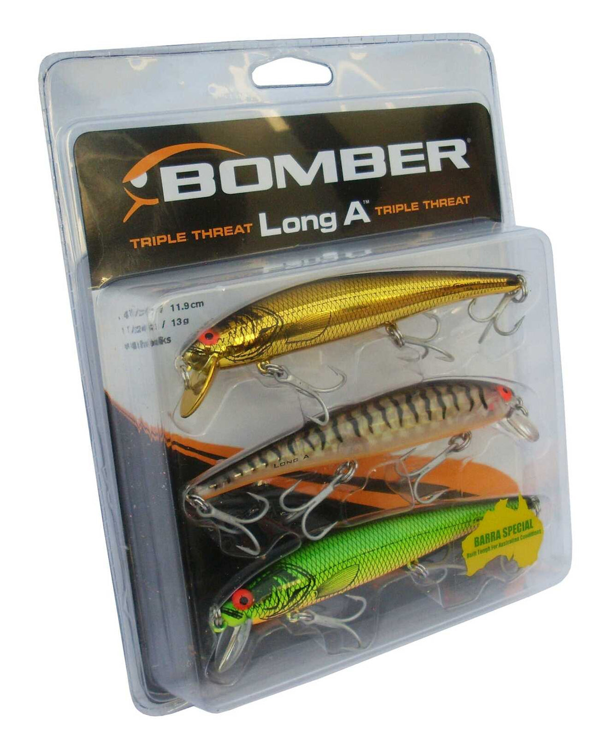 Bomber Long A 15a Triple Threat 120mm 13g Hard Body Lure [cl:multi]