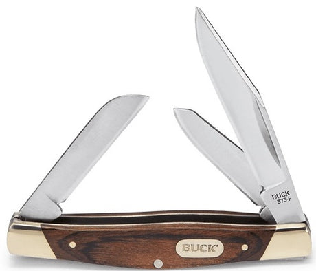 Buck 373 Trio Folding Knife Woodgrain