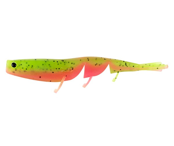 Daiwa Baitjunkie 5&quot; Prawn Soft Plastic Lure [cl:strawberry Ripple]