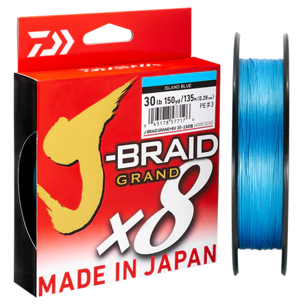 Daiwa J-braid Grand X8 Braided Fishing Line Island Blue 270m