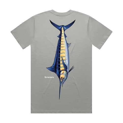 Simms Shirt Artist Tee Blue Marlin Fish It Well [sz:s]