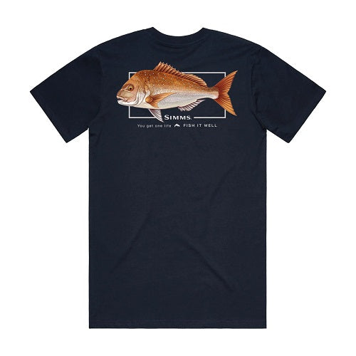 Simms Shirt Artist Tee Snapper Fish It Well [sz:s]