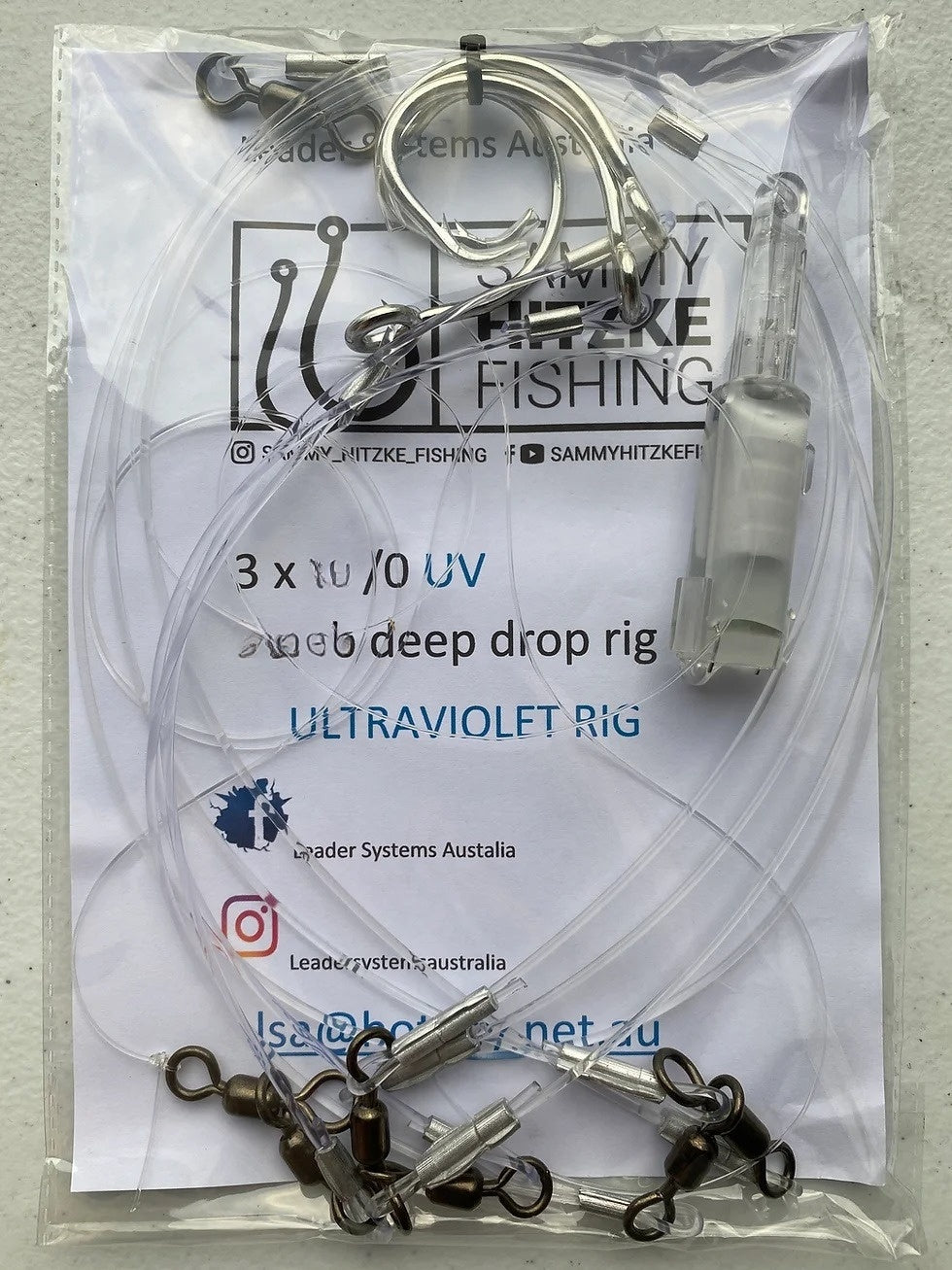 Lsa Deep Drop 3 Hook Uv Pre-made Rigs [sz:12/0]