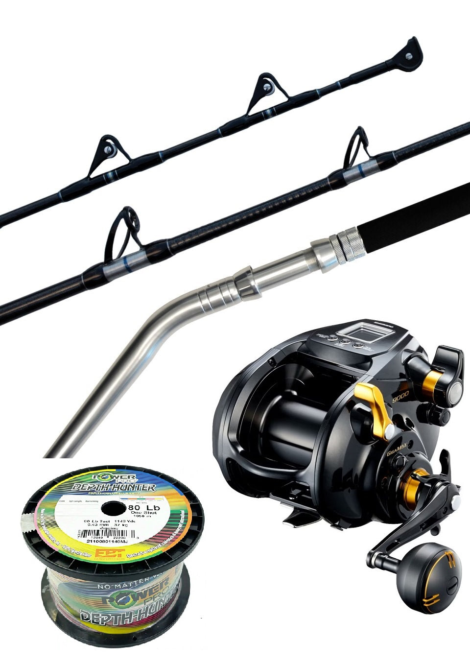 Shimano Electric Combo Beastmaster 9000b Status B/b 5'6" Pe 8-10 Pre-spooled Power Pro Braid 80lb 1050m