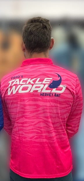 Switchbait Fisho's Tackle World Shirt Sublimated Long Sleeve Ladies Pink [sz:10]