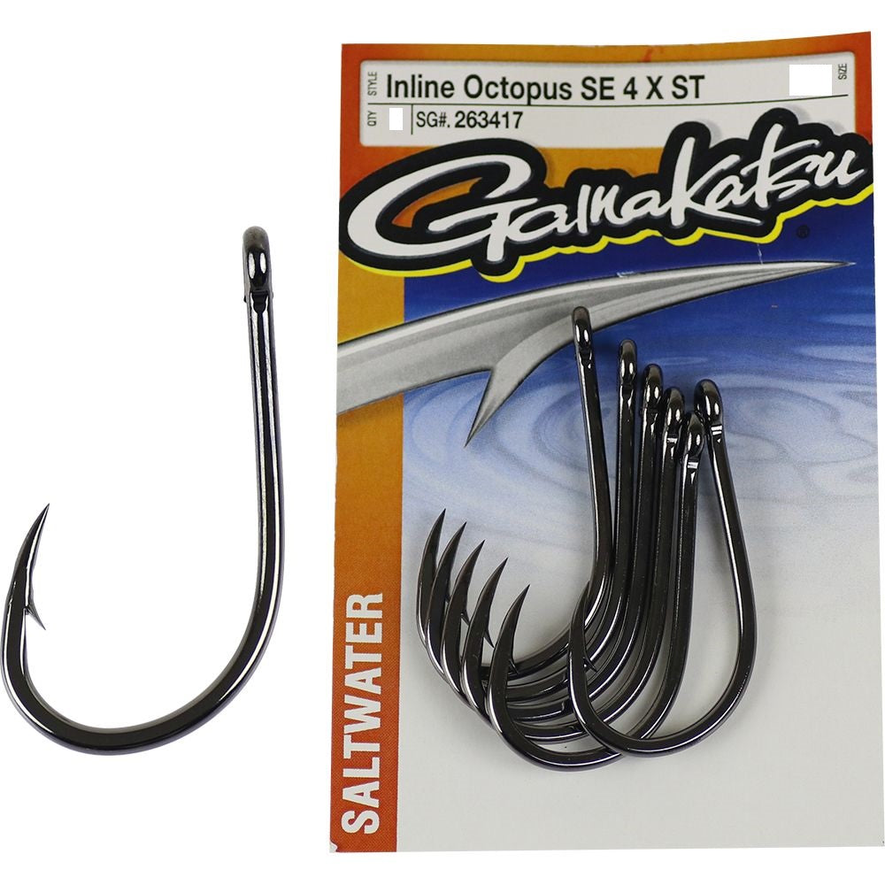 Gamakatsu Inline Octopus 4x Hooks [sz:5/0 - 6pk]