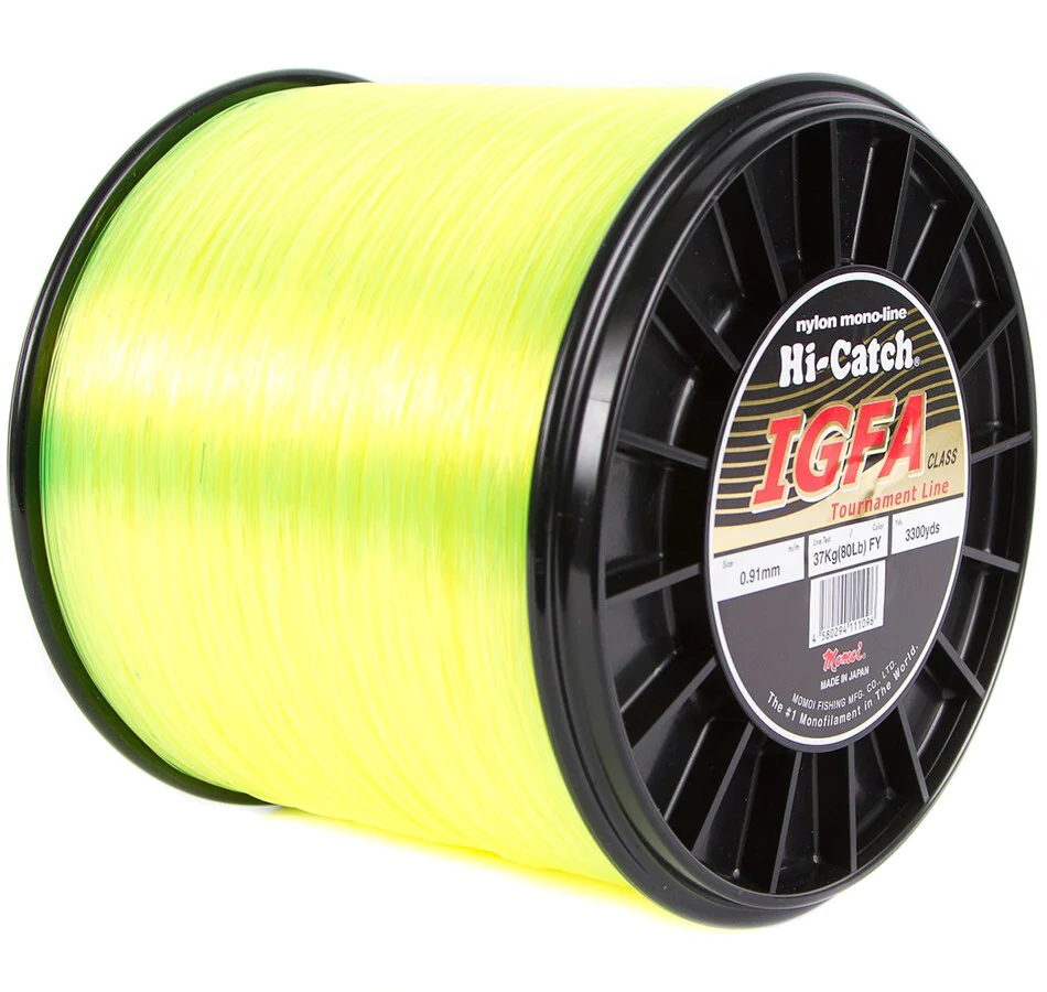 Momoi Hi-catch Igfa Monofilament Fishing Line Fluoro Yellow