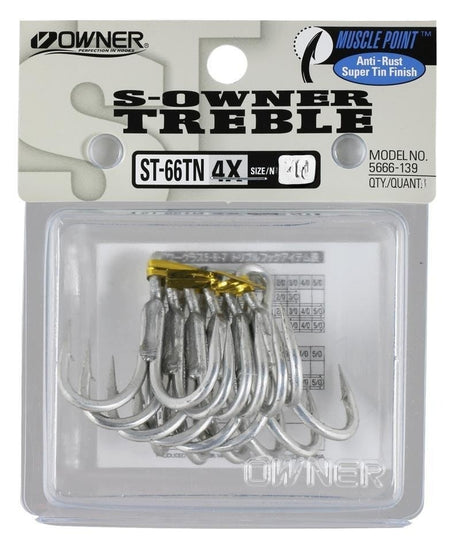 Owner St-66 Treble Hooks [sz:1 - 6pk]