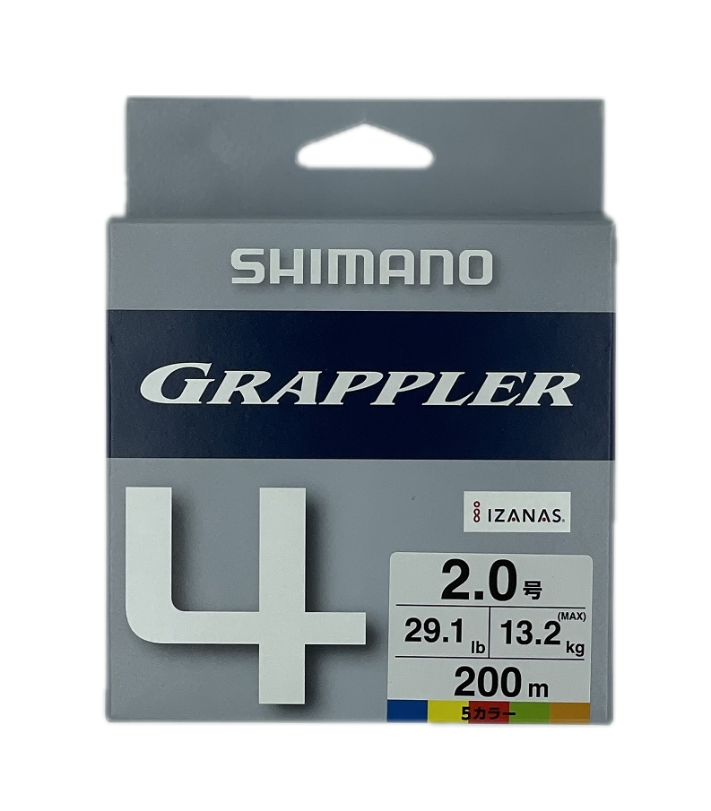 Shimano Grappler 4 Braided Fishing Line Multi Colour [sz:200m Pe0.8 / 14.9lb]