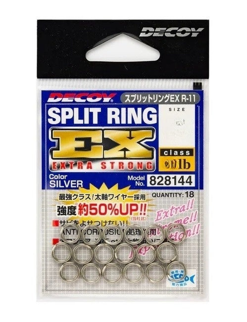 Decoy Extra Strong Split Rings [sz:1 - 30lb - 18pk]