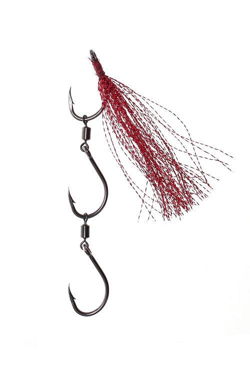 Elkat Striker 7 Gang Hooks Red [sz:10/0 - 3pk]