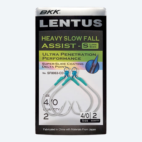 Bkk Sf Lentus Heavy Slow Fall Jig Assist Hooks 2pk [sz:3/0]