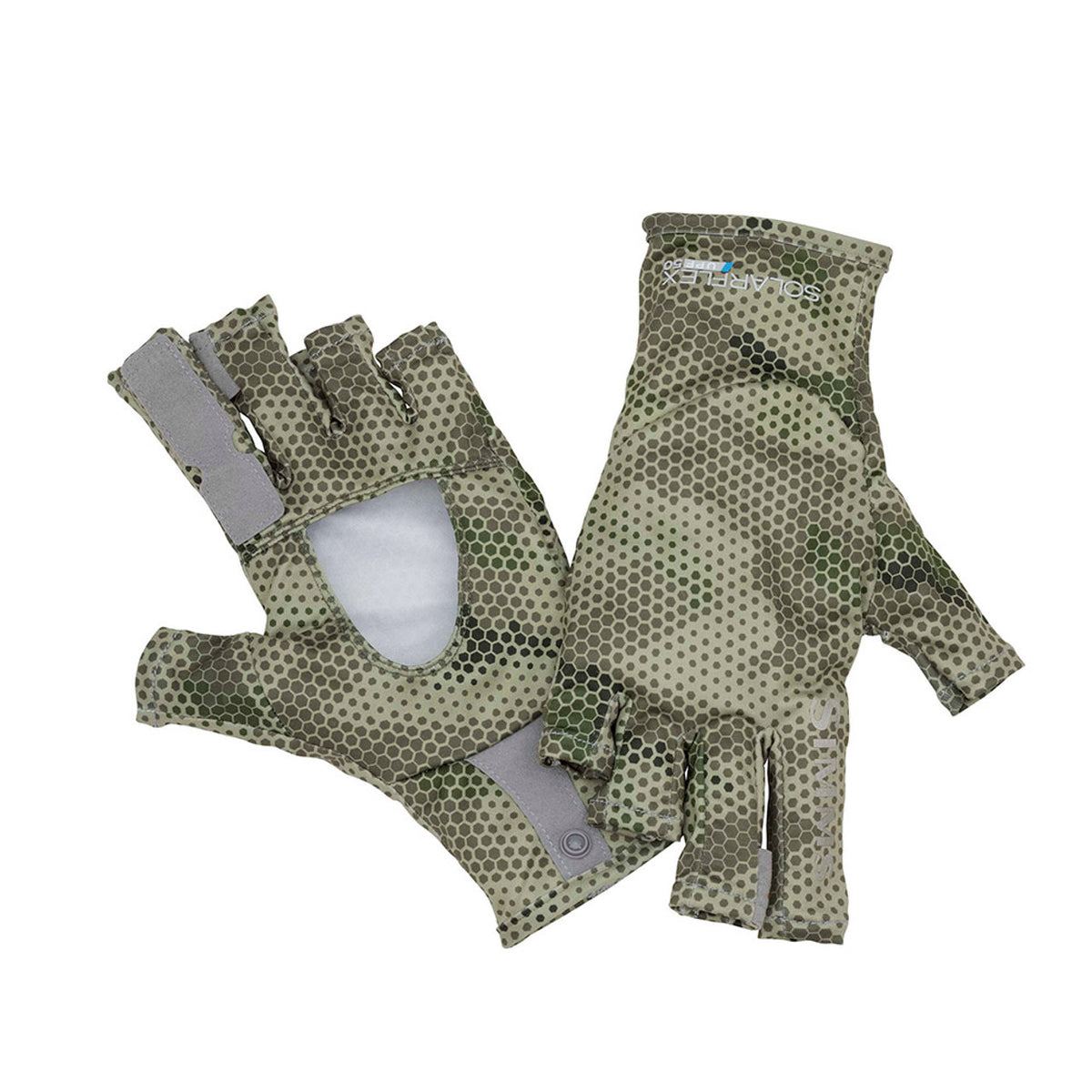 Simms Solar Sun Glove Hex Camo Loden Medium