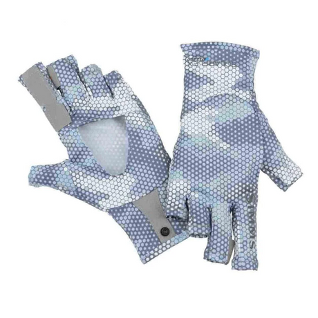 Simms Solarflex Sun Glove Hex Camo Storm [sz:l]