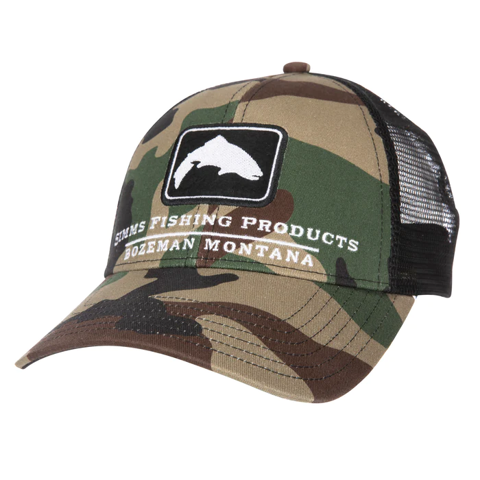 Simms Trout Icon Trucker Cap Cx Woodland Camo