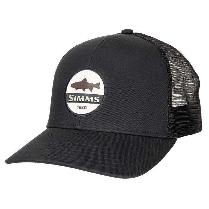 Simms Trout Patch Trucker Cap Black