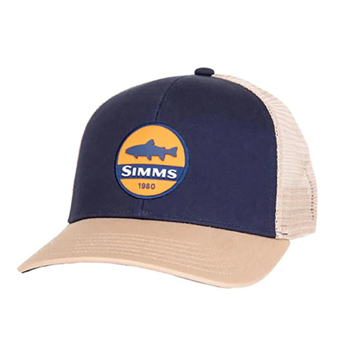 Simms Trout Patch Trucker Cap Navy