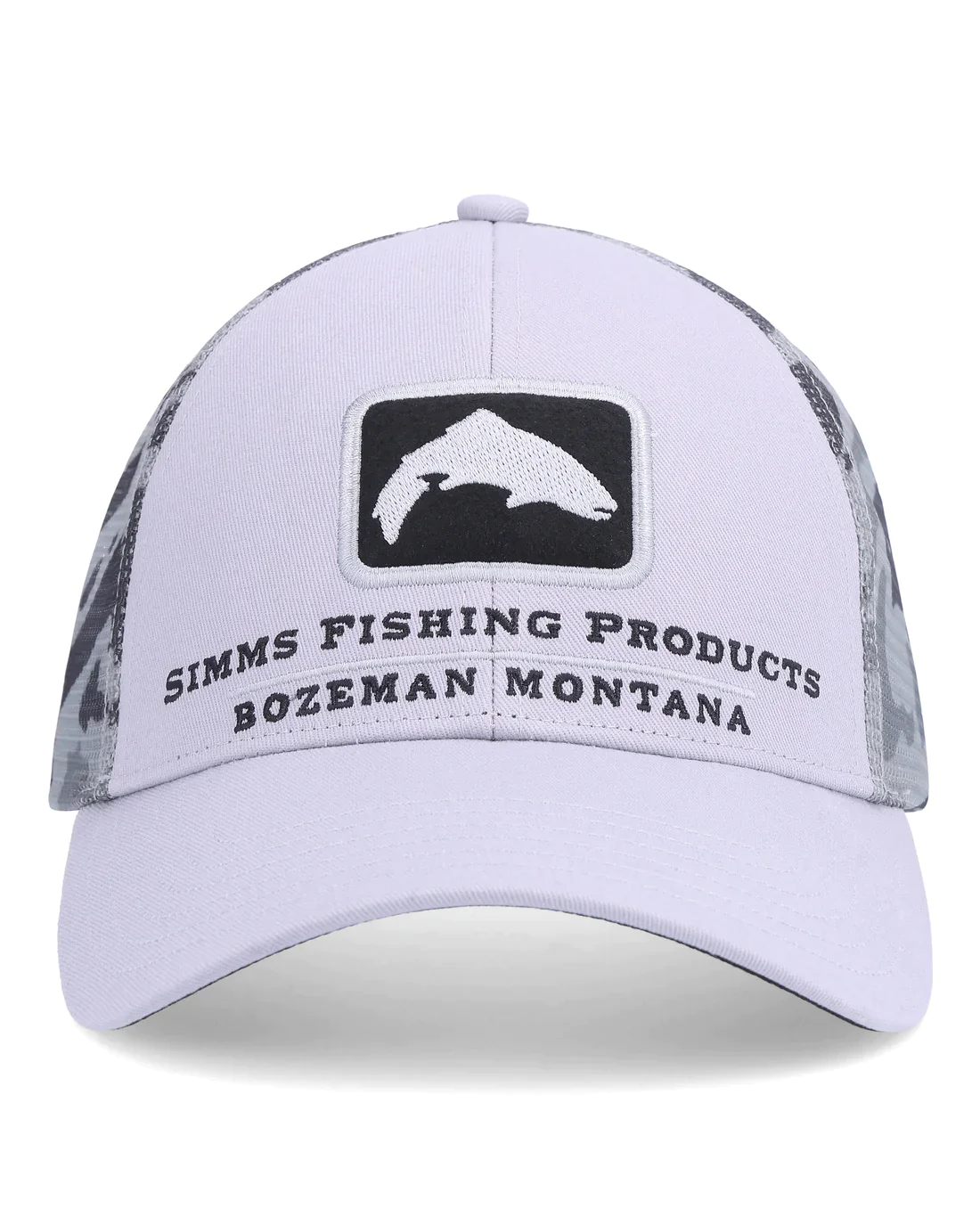 Simms Trout Icon Trucker Cap Ghost Camo Steel