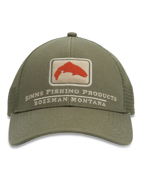 Simms Trout Icon Trucker Cap Riffle Green