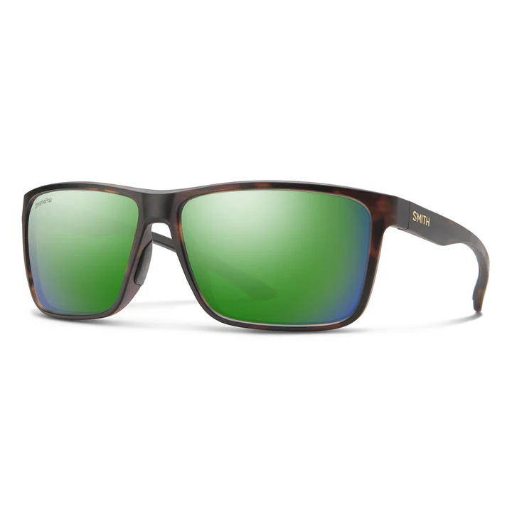 Smith Riptide Matte Polarised Sunglasses (tortoise Chromapop Green Mirror)