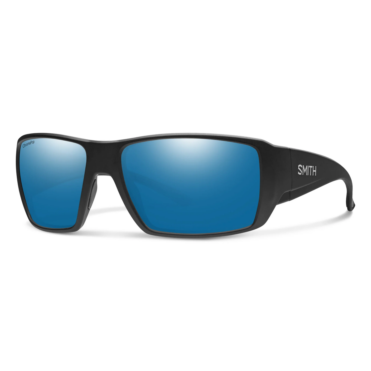 Smith Guides Choice Xl Polarised Sunglasses (matte Black Chromapop Blue Mirror)