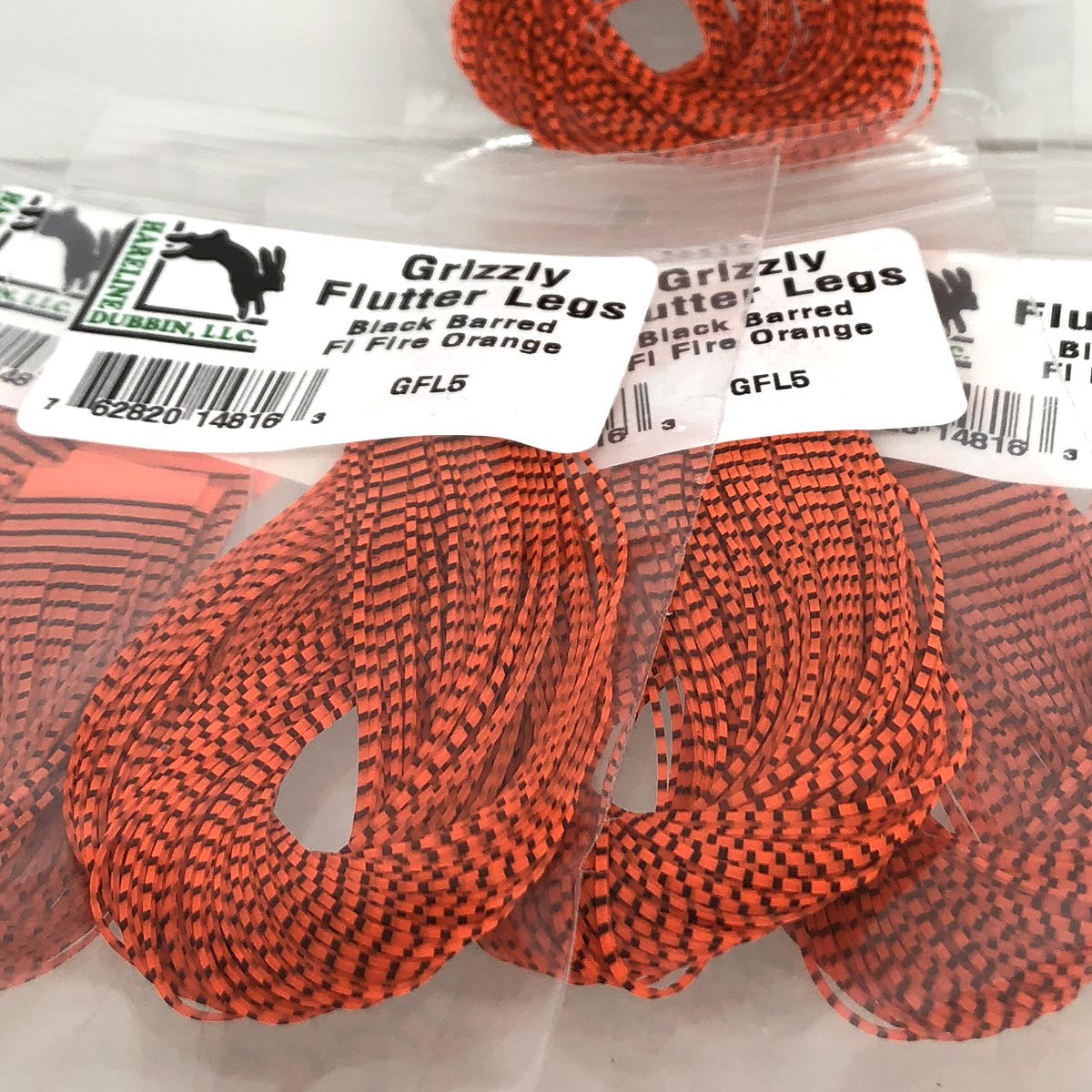 Hareline Grizzly Flutter Bared Uv Legs