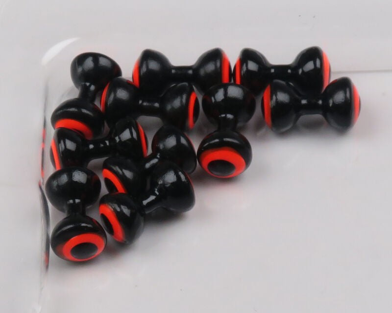 Hareline Double Pupil Lead Eyes Black/orange