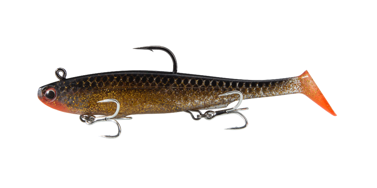 Irukandji Sicario Dtf 150mm Pre-rigged Soft Plastic Swimbait Lure [cl:ember]