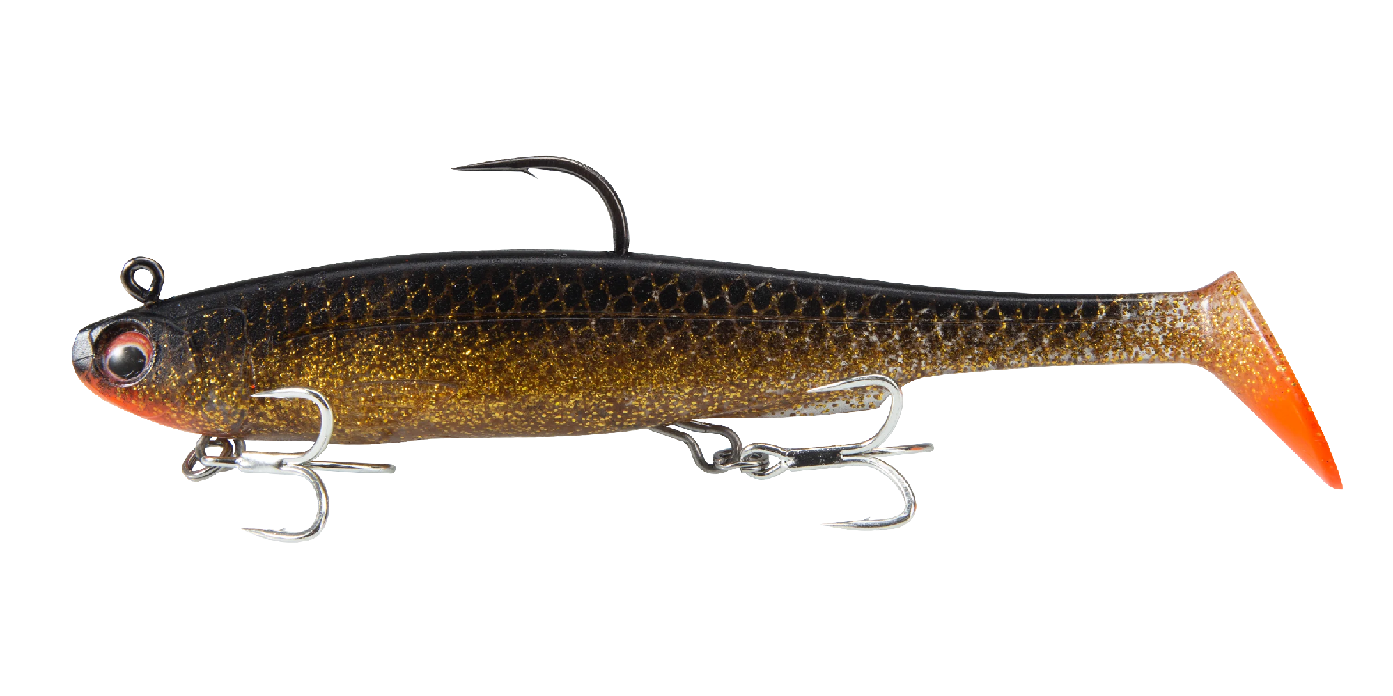 Irukandji Sicario Dtf 175mm Pre-rigged Soft Plastic Swimbait Lure [cl:ember]