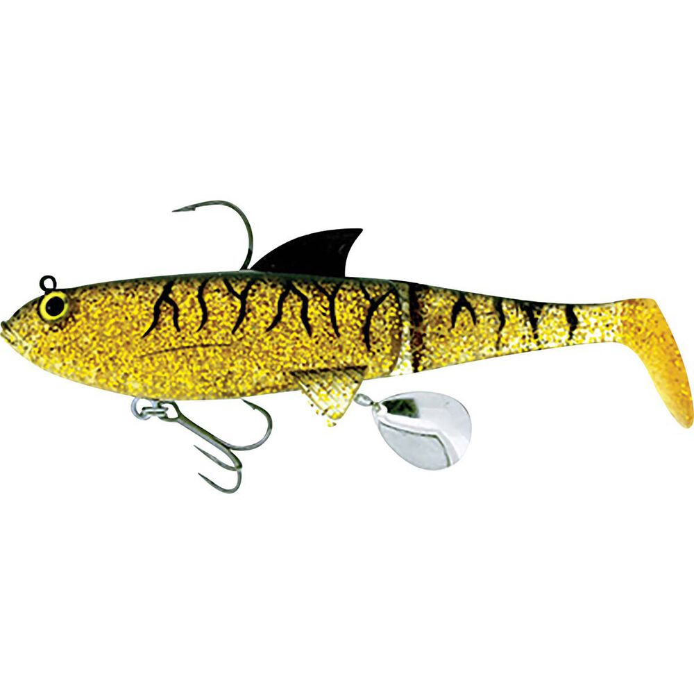 Molix Shad 140mm 60g Soft Plastic Swimbait Lure [cl:black Gold Tiger]