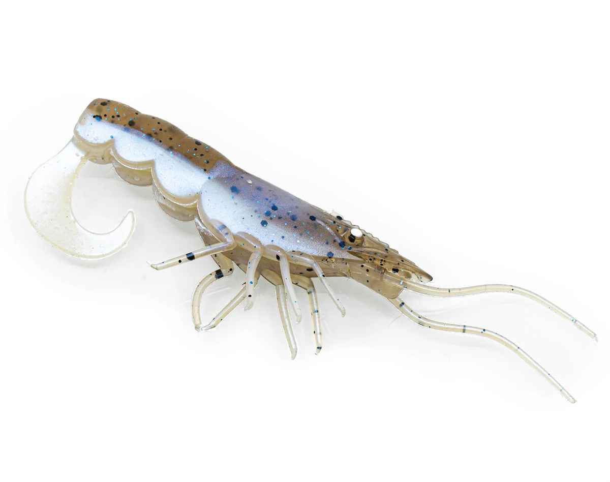 Chasebaits Curly Prawn 90mm Soft Plastic Lure [cl:pearl Prawn]