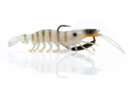 Chasebaits Flick Prawn 125mm Soft Plastic Lure [cl:brown Tiger]