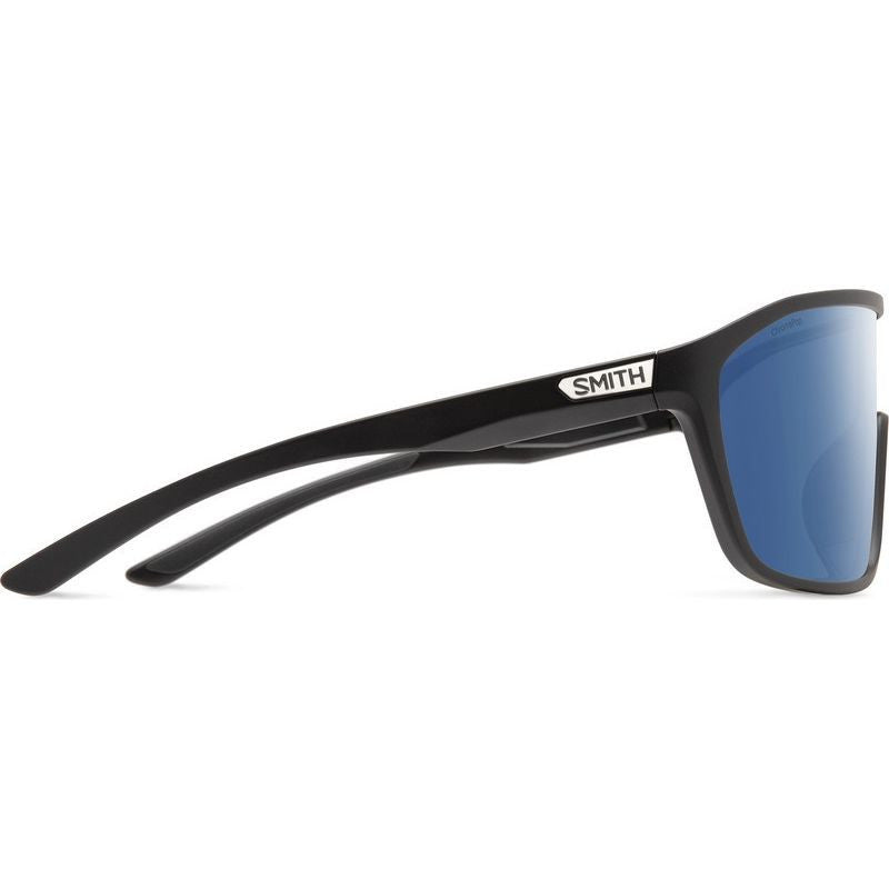 Smith Boomtown Polarised Sunglasses (matte Black Chromapop Blue Mirror)