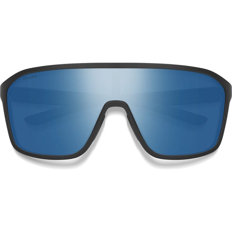 Smith Boomtown Polarised Sunglasses (matte Black Chromapop Blue Mirror)