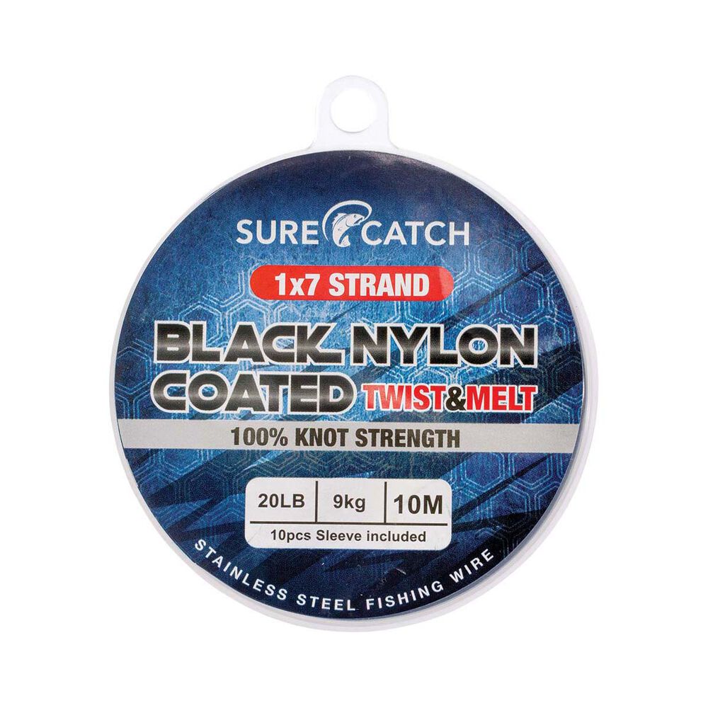 Surecatch Nylon Coated Wire Black 20lb