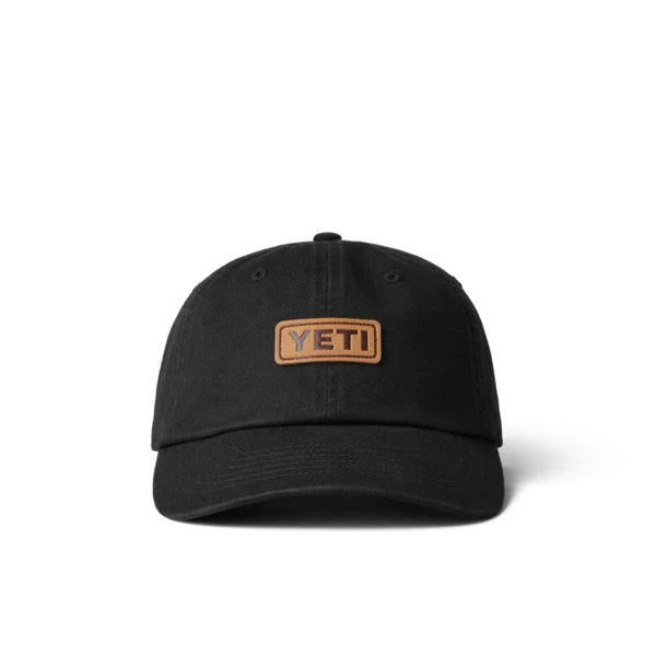 Yeti Cap Leather Logo Badge Black 