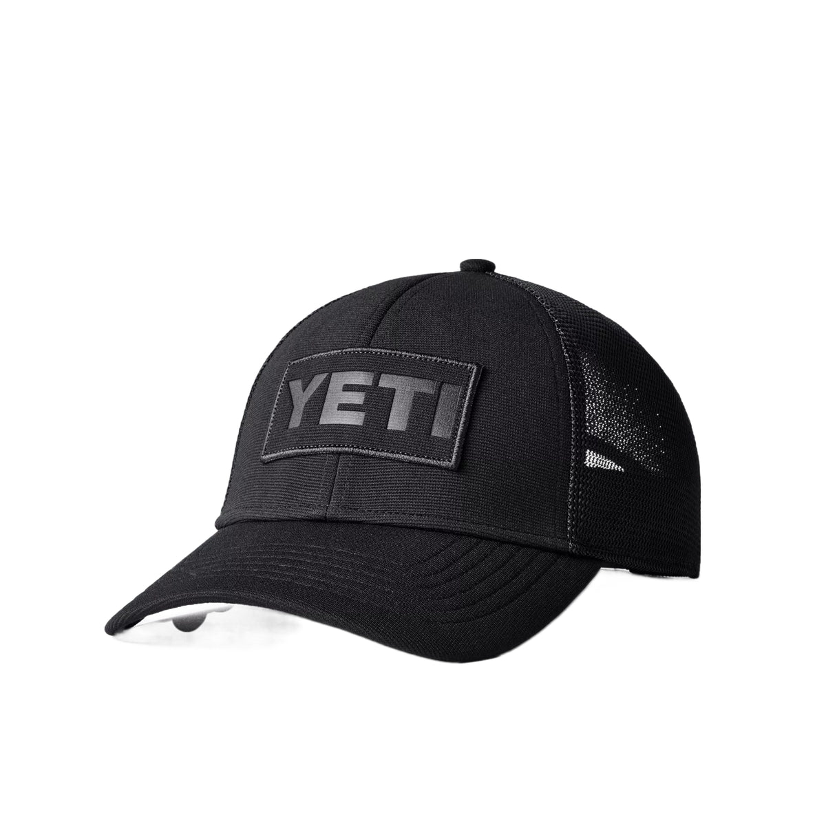 Yeti Cap Trucker Black On Black Patch