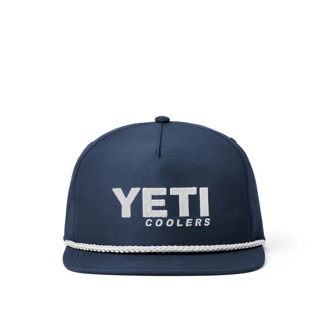 Yeti Cap Flat Brim Rope Hat Navy