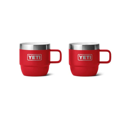 Yeti Rambler 6oz (177ml) Stackable Mugs 2pk [cl:rescue Red]