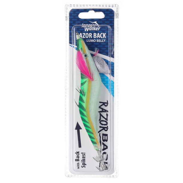 Jarvis Walker Razorback Lumo Belly 4.0 Squid Jig Lure [cl:green]