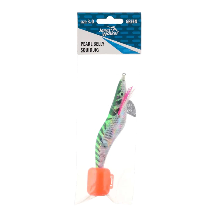 Jarvis Walker Pearl Belly 3.0 Squid Jig Lure [cl:green]