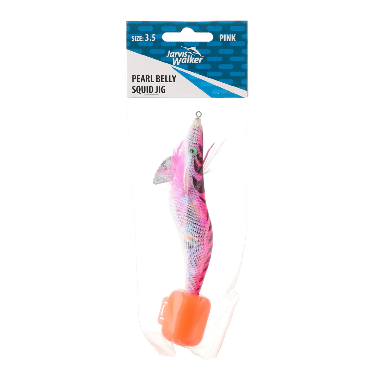 Jarvis Walker Pearl Belly 3.5 Squid Jig Lure [cl:pink]