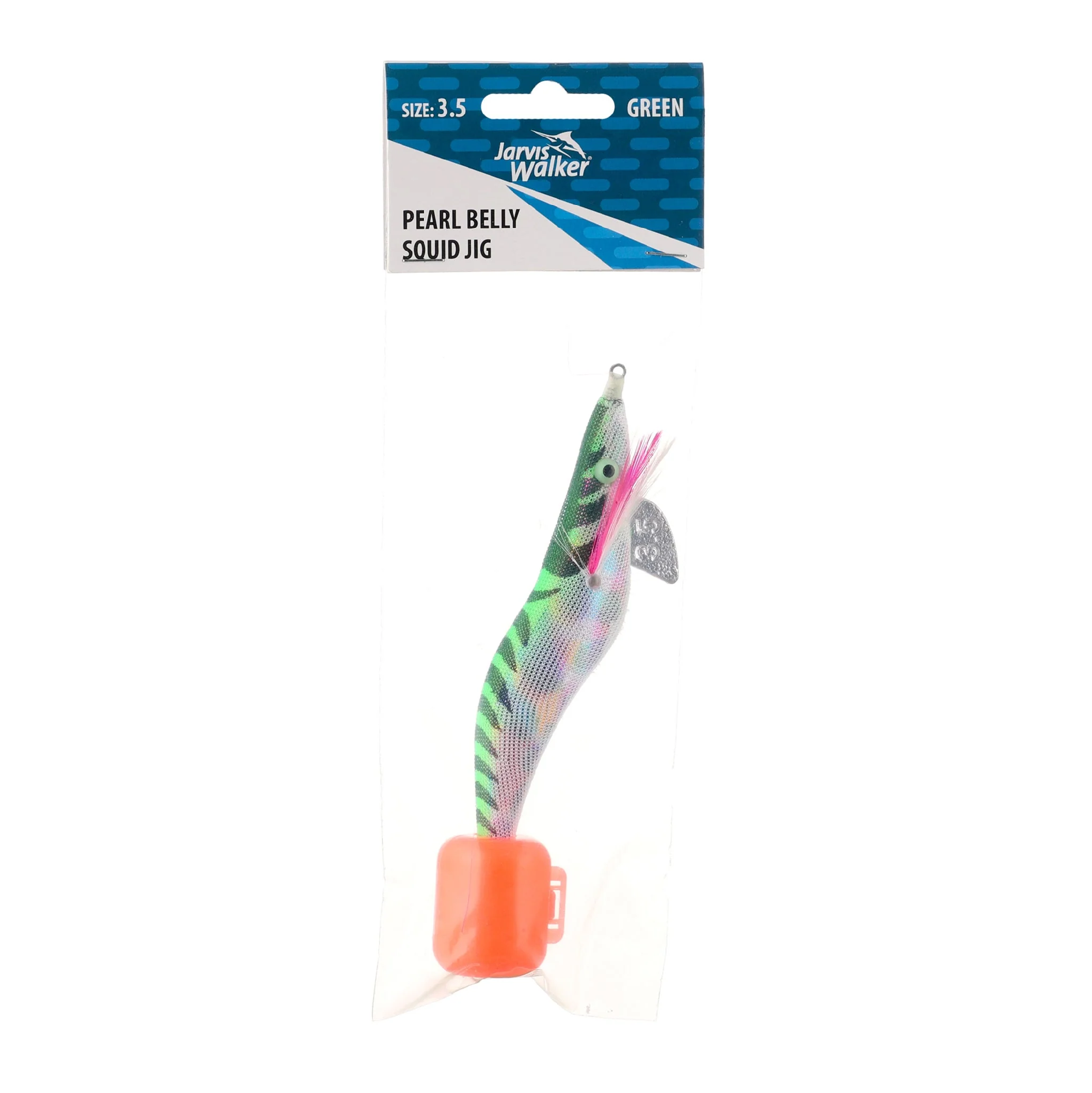 Jarvis Walker Pearl Belly 3.5 Squid Jig Lure [cl:green]